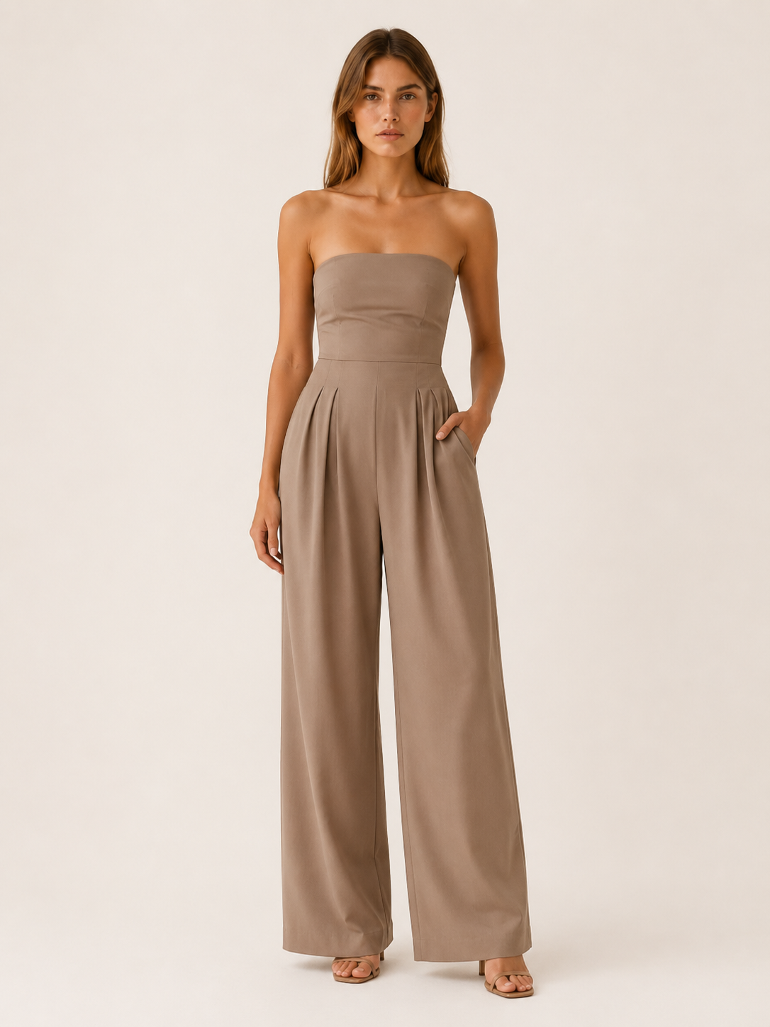 Corinne | Strapless Wide-Leg Jumpsuit