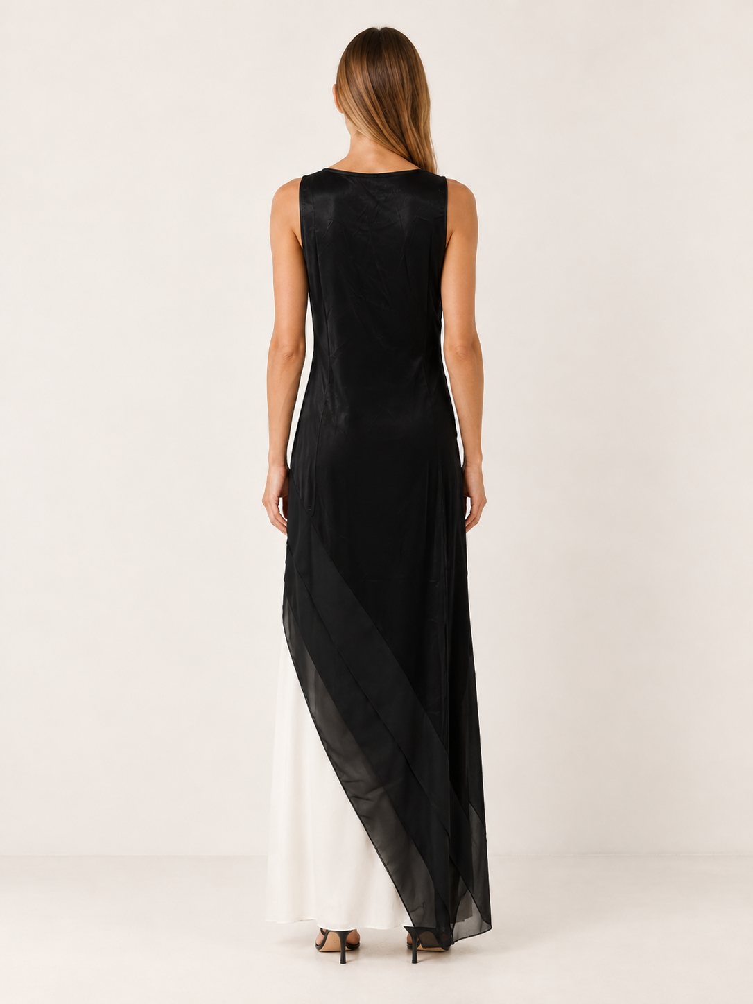 Corvanna | Tulle Maxi Dress with Sleeveless Bodice and Layered Skirt