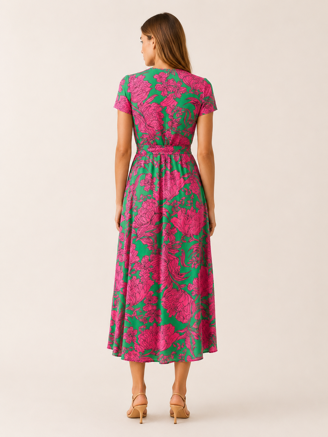 Cressida | Floral Midi Dress with Wrap Front
