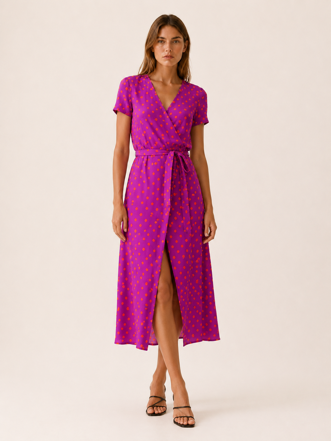 Cressida | Floral Midi Dress with Wrap Front