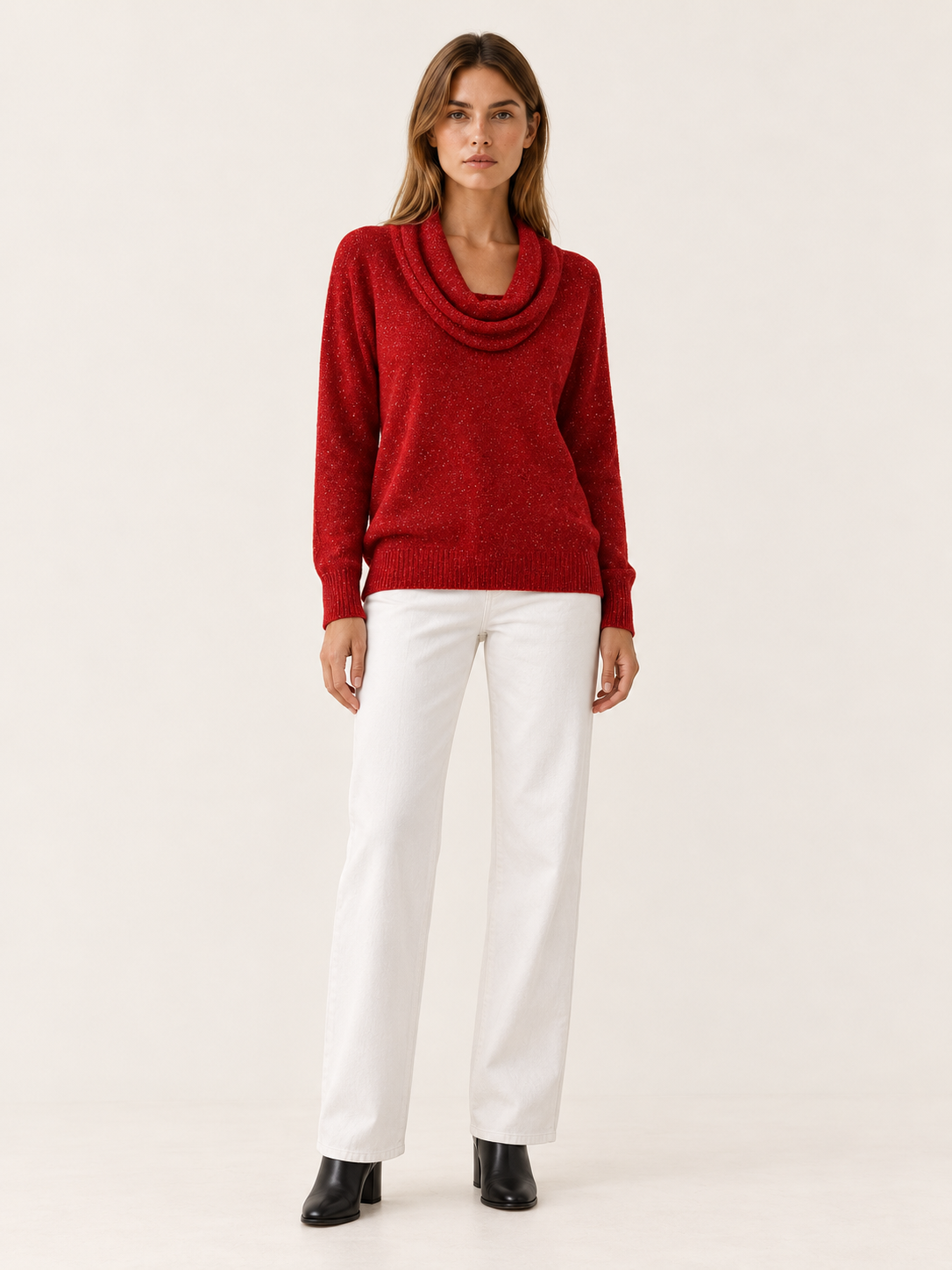 Danna | Women's Cowl Neck Knit Sweater Fall Holiday Party