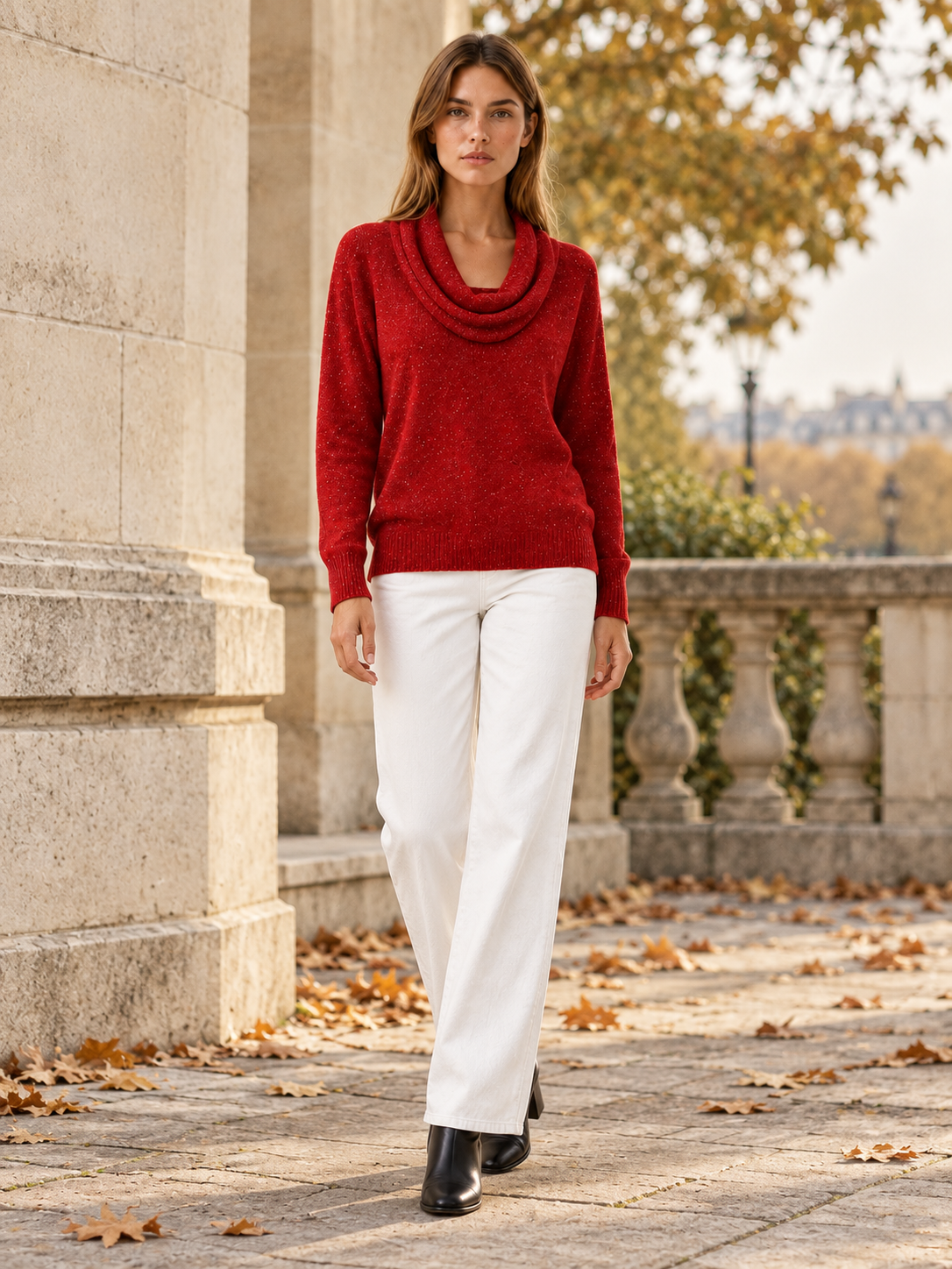 Danna | Women's Cowl Neck Knit Sweater Fall Holiday Party