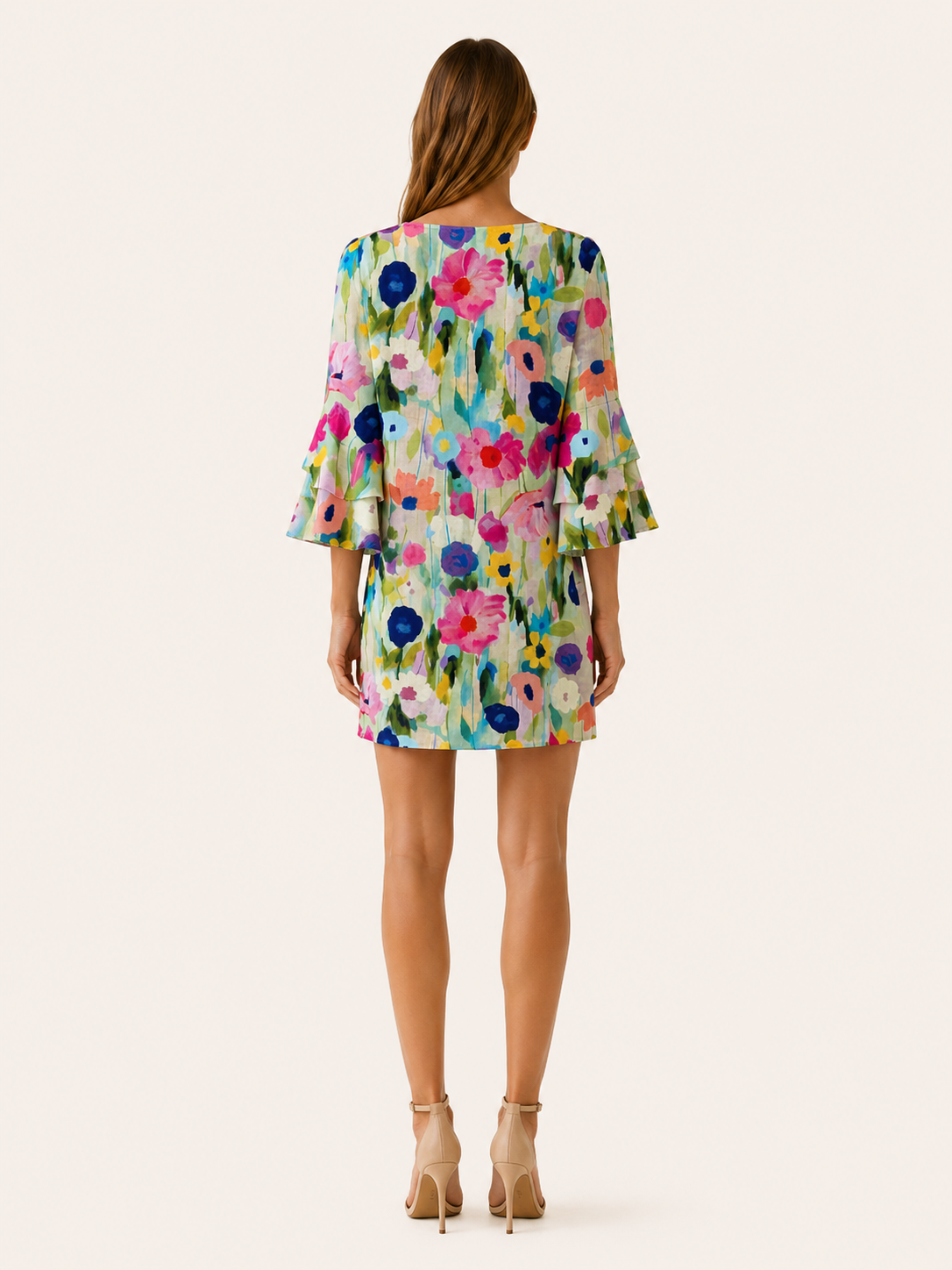 Diana | Floral Mini Dress with V Neck