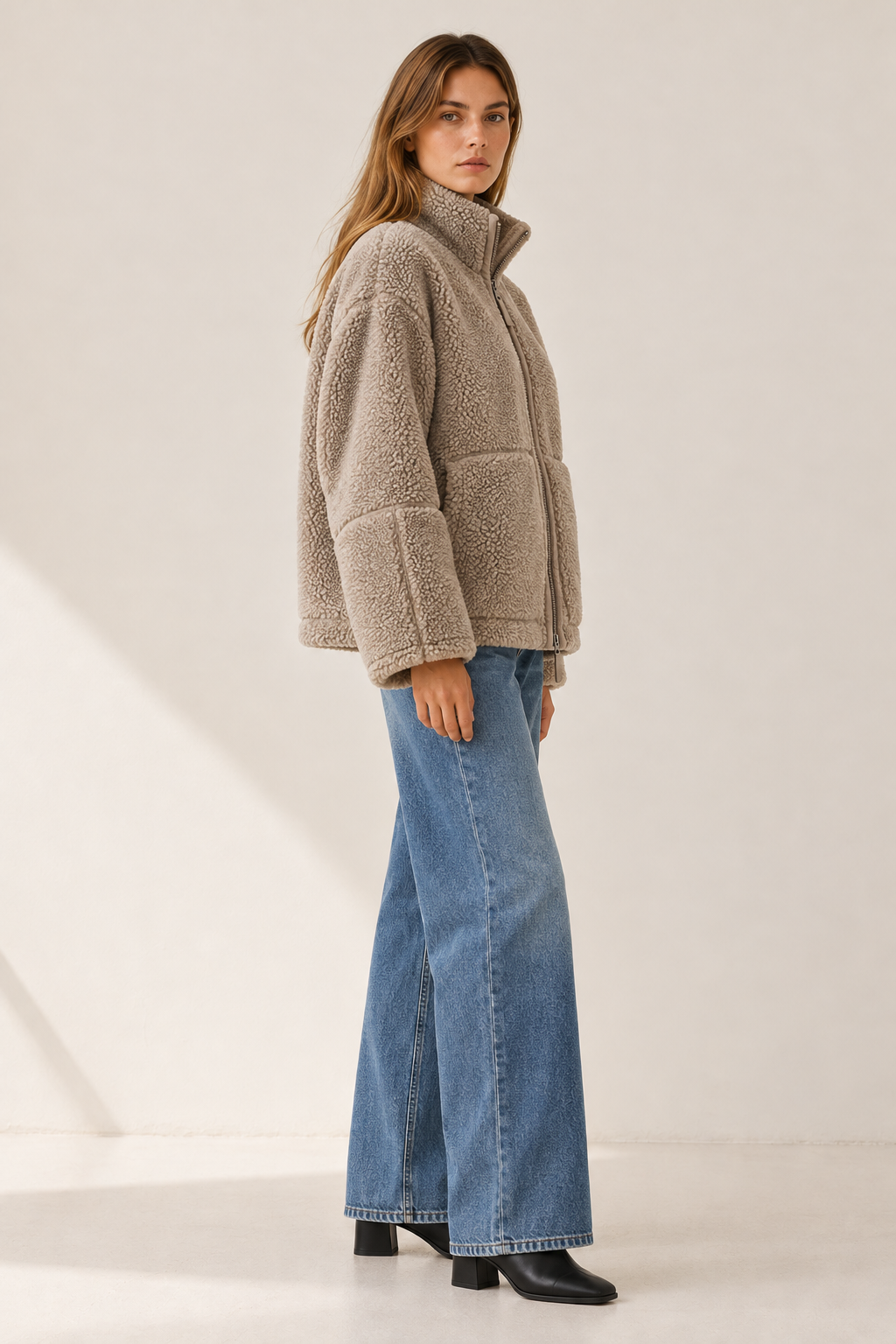 Dorinde | Women's Oversized Sherpa Jacket Winter