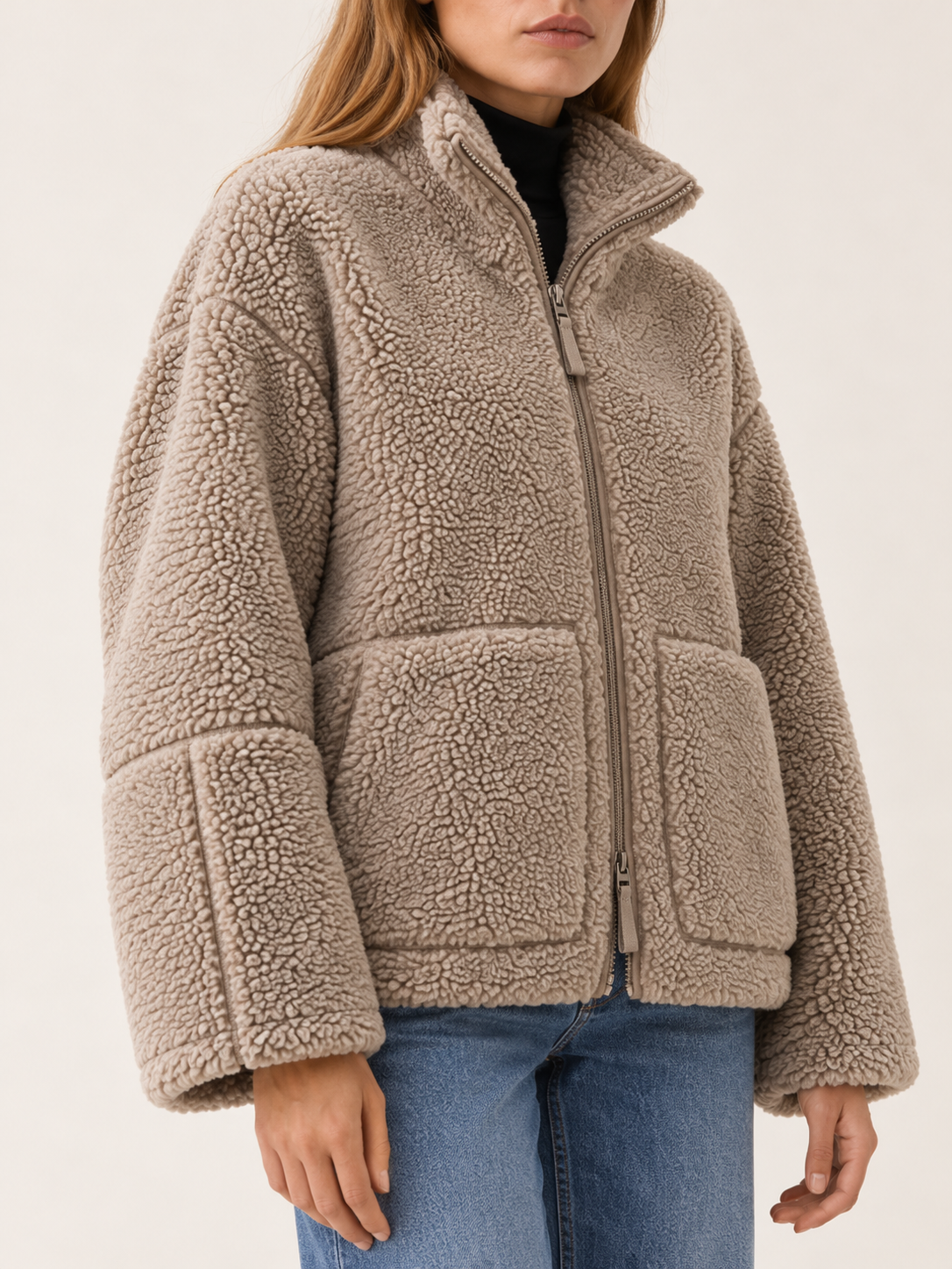 Dorinde | Women's Oversized Sherpa Jacket Winter