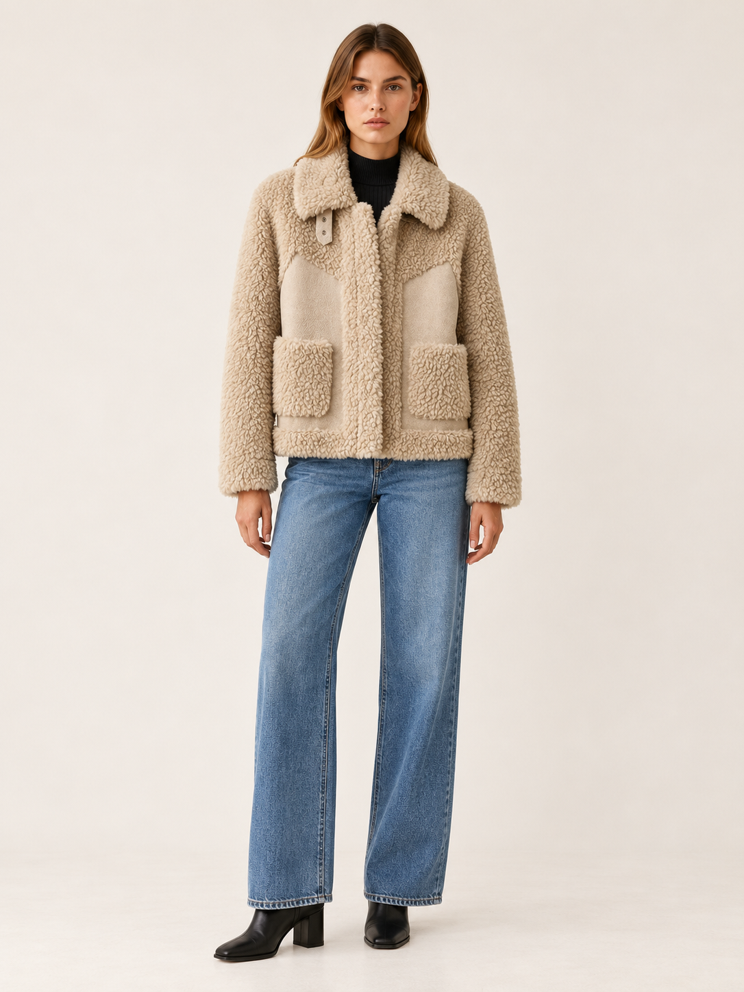 Dorinthea | Women's Collared Sherpa Jacket Winter