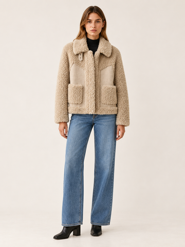 Dorinthea | Women's Collared Sherpa Jacket Winter