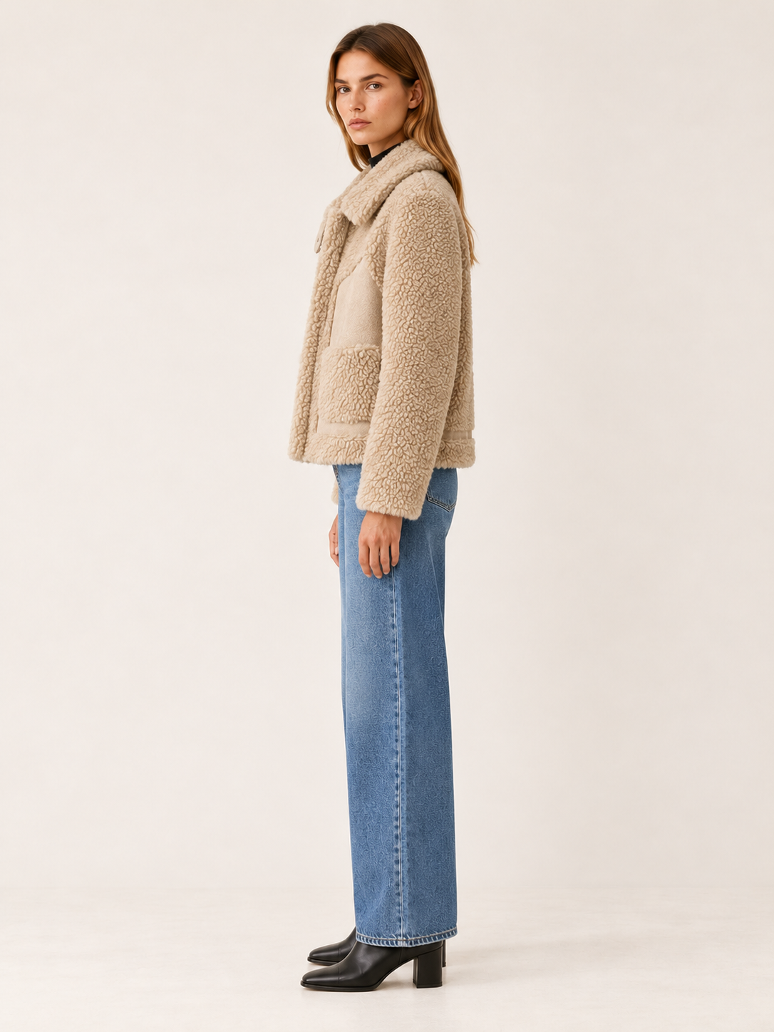 Dorinthea | Women's Collared Sherpa Jacket Winter