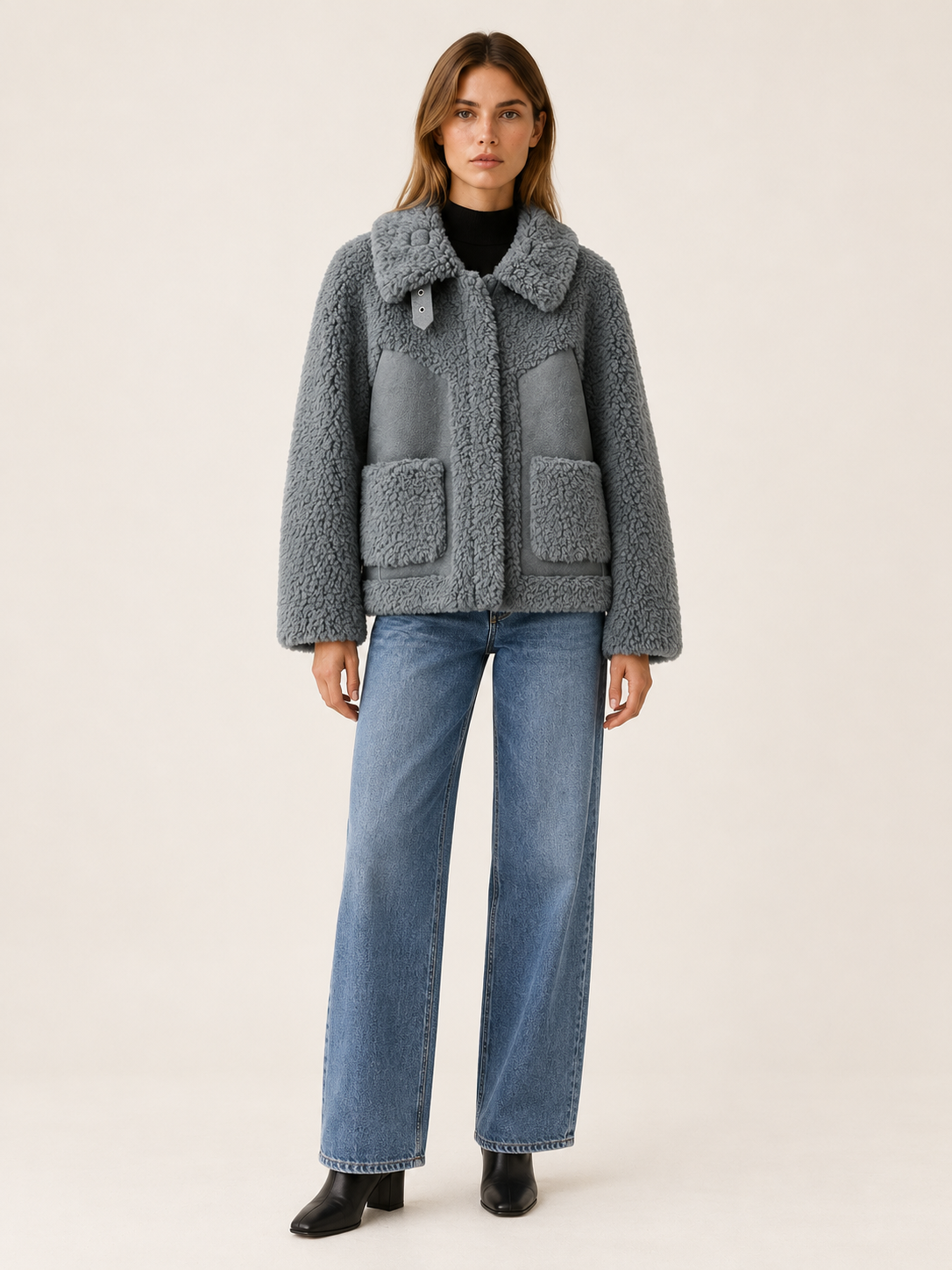 Dorinthea | Women's Collared Sherpa Jacket Winter