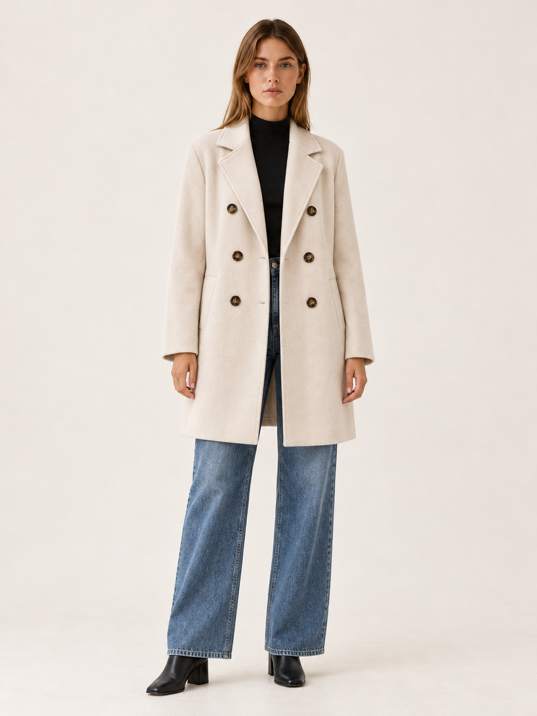 Dorothee | Women's Double-Breasted Coat Winter Work