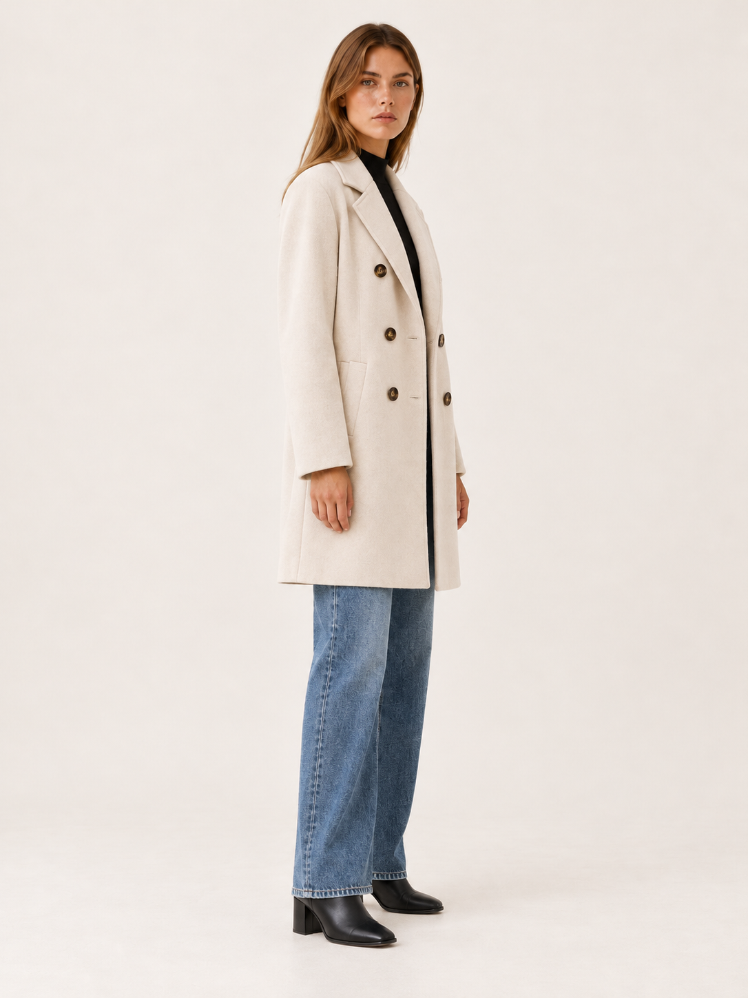 Dorothee | Women's Double-Breasted Coat Winter Work