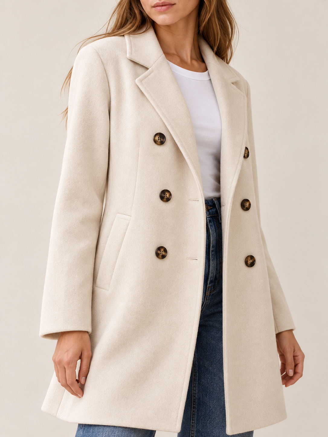 Dorothee | Women's Double-Breasted Coat Winter Work