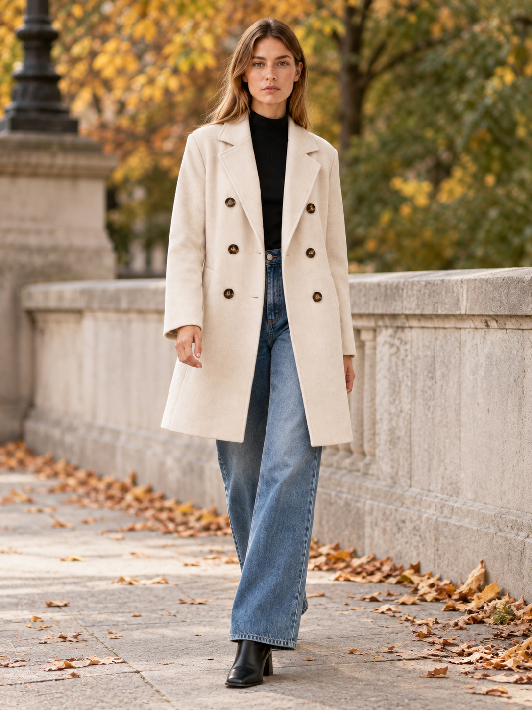 Dorothee | Women's Double-Breasted Coat Winter Work
