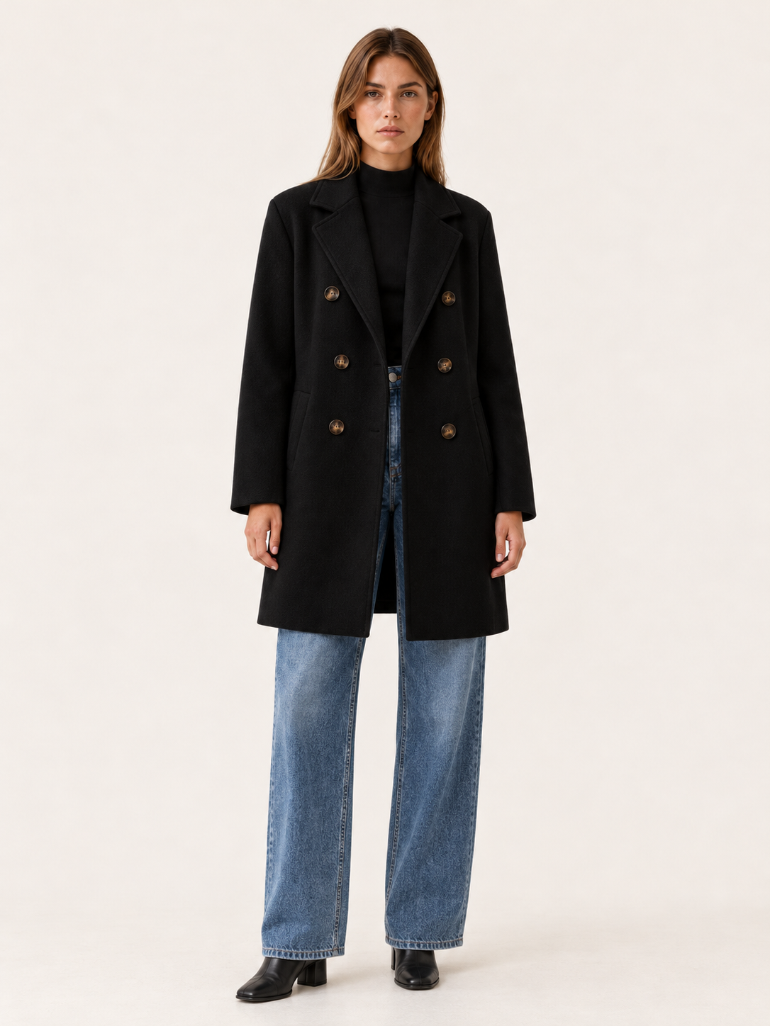 Dorothee | Women's Double-Breasted Coat Winter Work