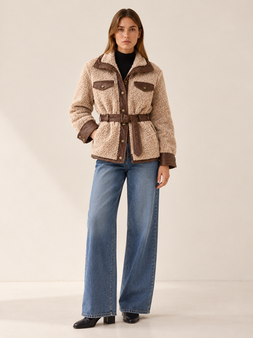 Edwina | Women's Belted Sherpa Jacket Winter