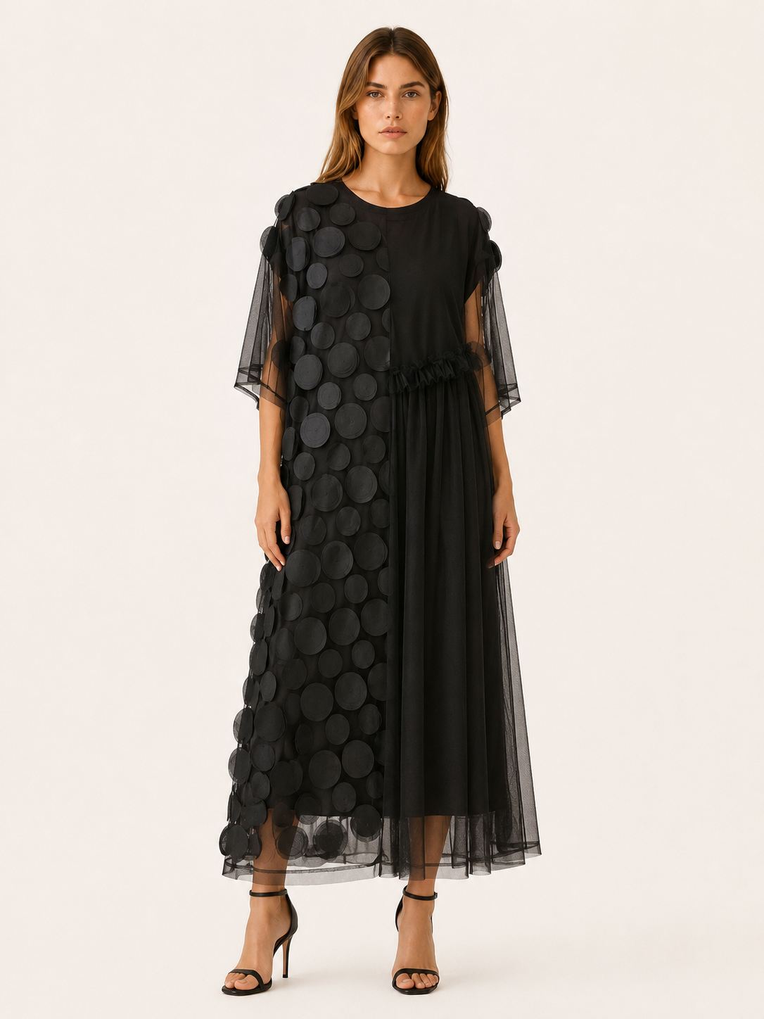 Elfrida | Tulle Party Dress with Asymmetric Overlay