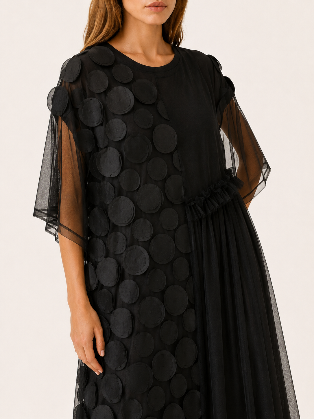 Elfrida | Tulle Party Dress with Asymmetric Overlay