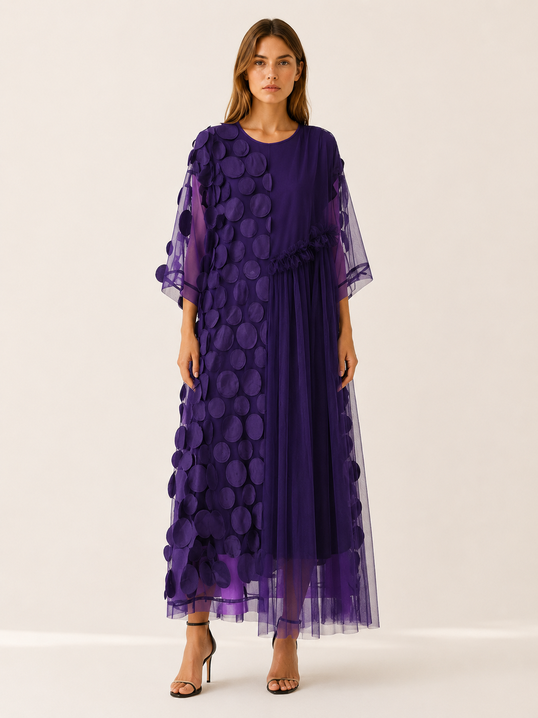 Elfrida | Tulle Party Dress with Asymmetric Overlay