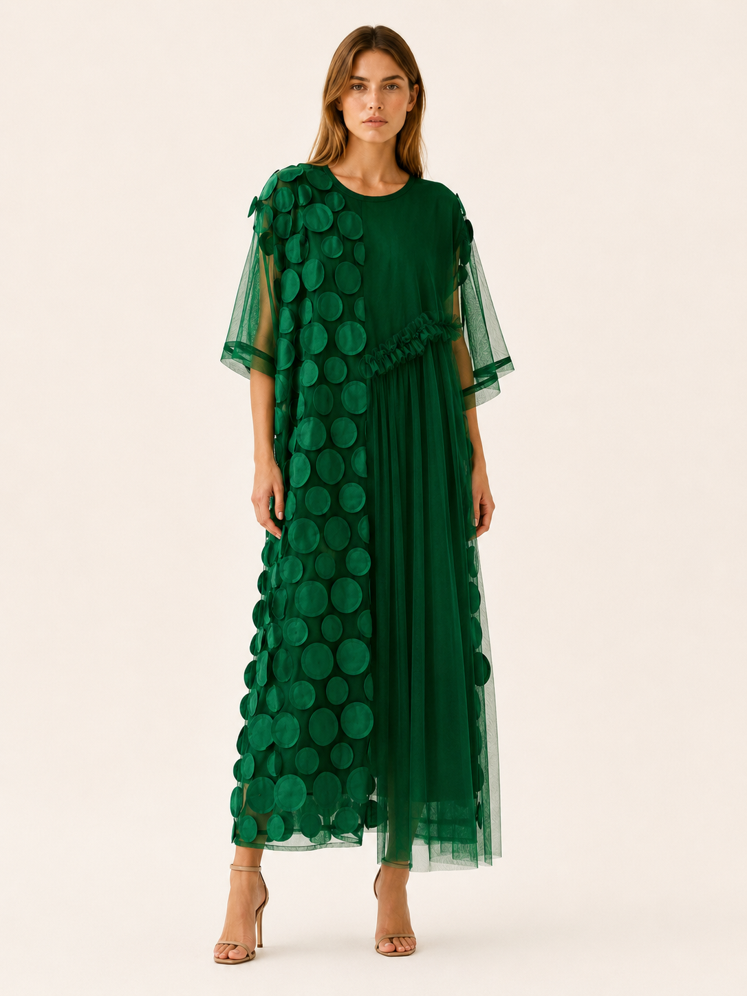 Elfrida | Tulle Party Dress with Asymmetric Overlay