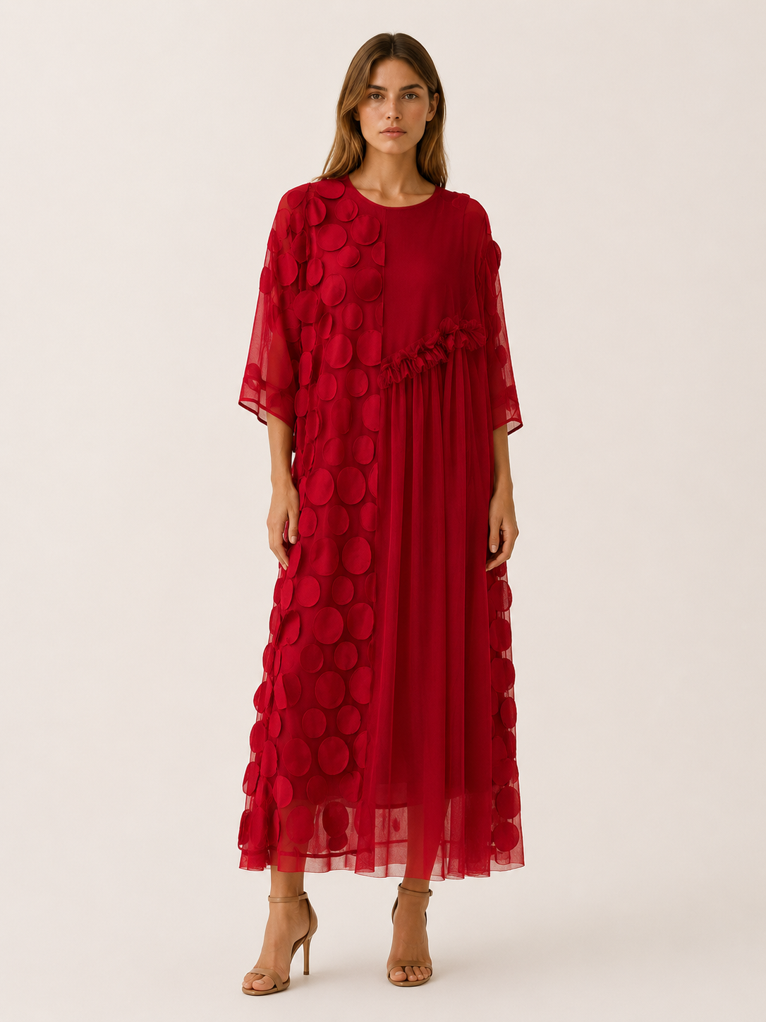 Elfrida | Tulle Party Dress with Asymmetric Overlay