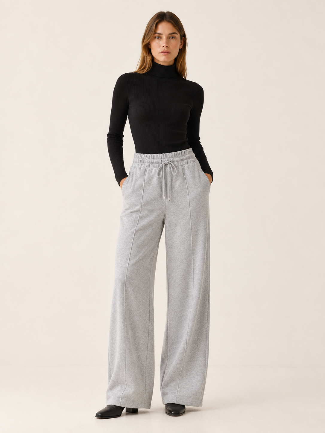 Elliana | Women's Pintuck Drawstring Wide Leg Pants Fall