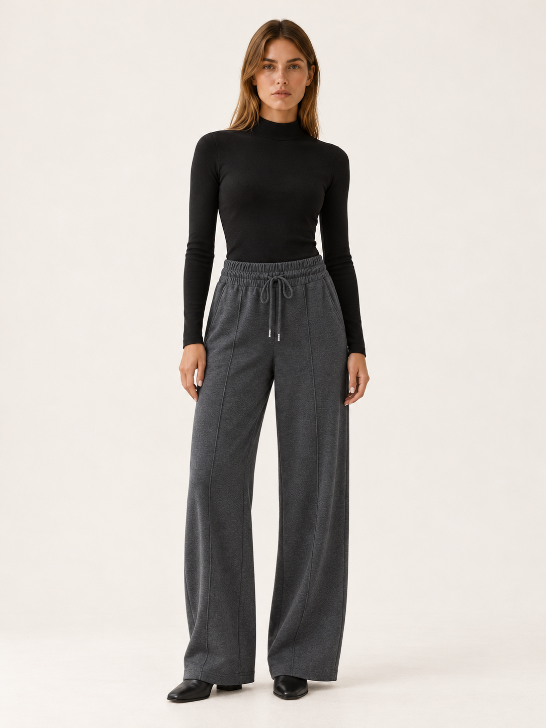 Elliana | Women's Pintuck Drawstring Wide Leg Pants Fall
