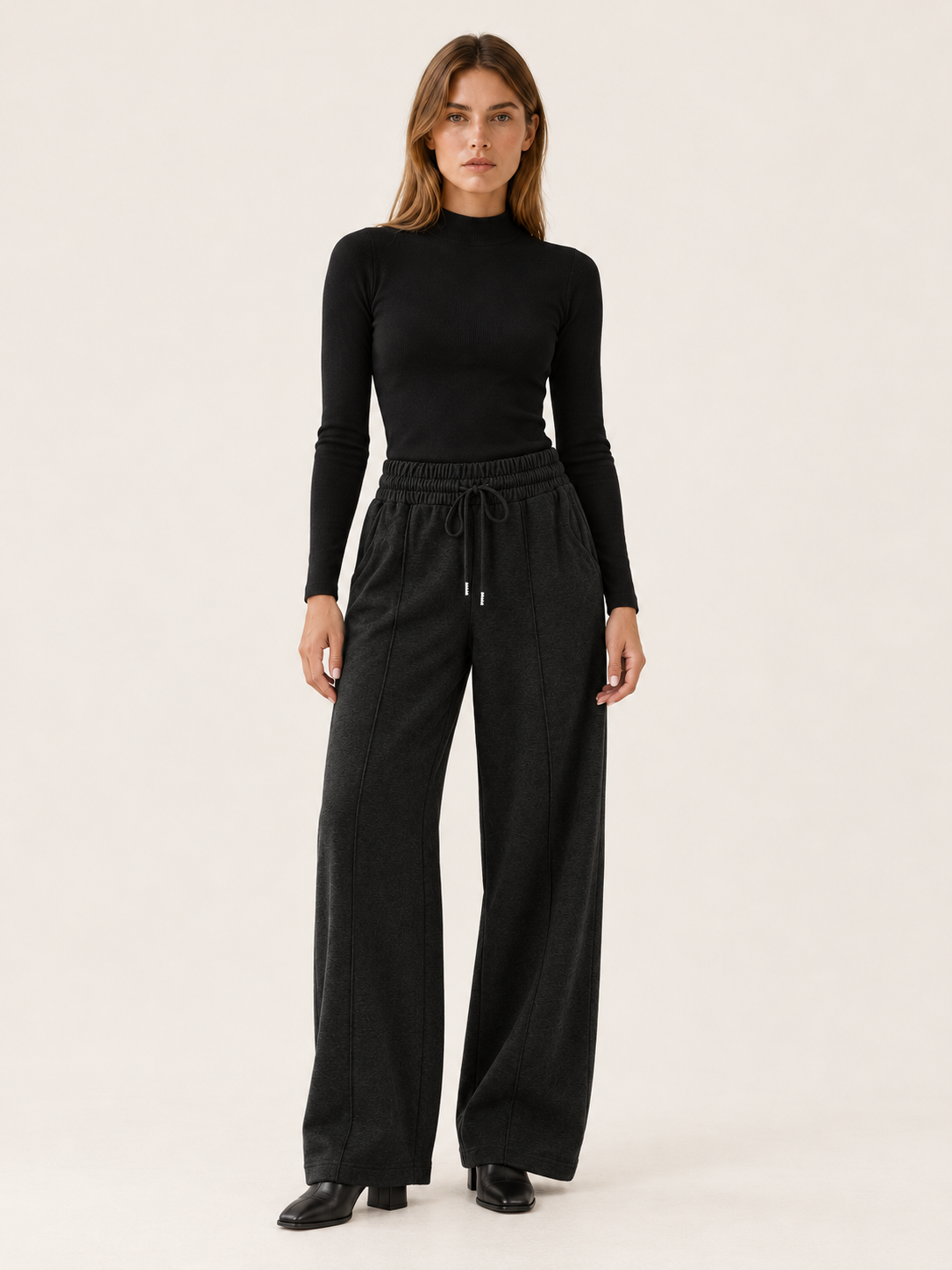 Elliana | Women's Pintuck Drawstring Wide Leg Pants Fall