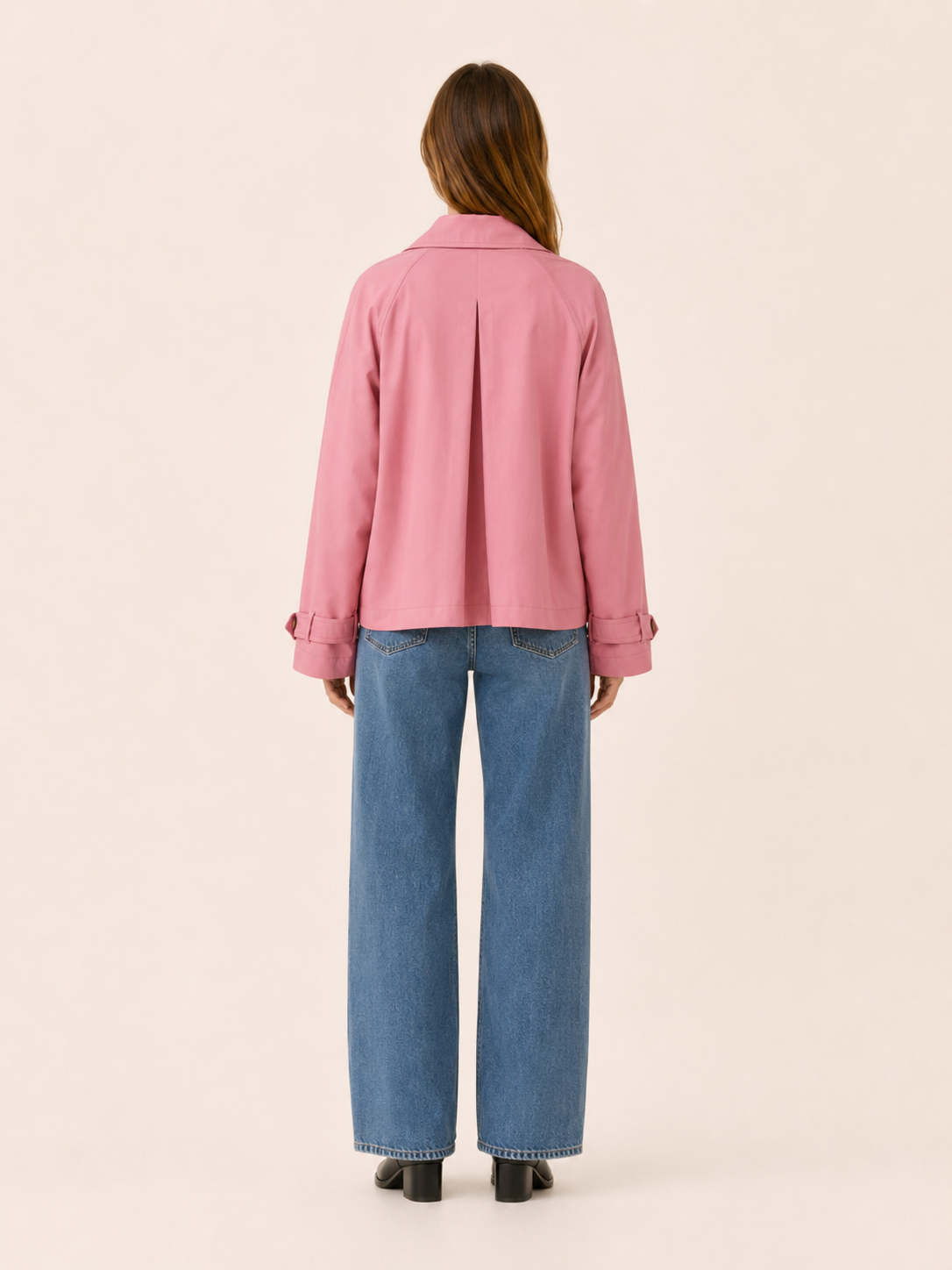 Eloisa | Short Trench Coat with Double-Breasted Front