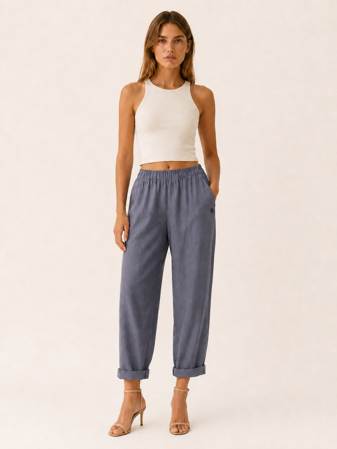 Elspeth | Linen Trousers with Side Pockets