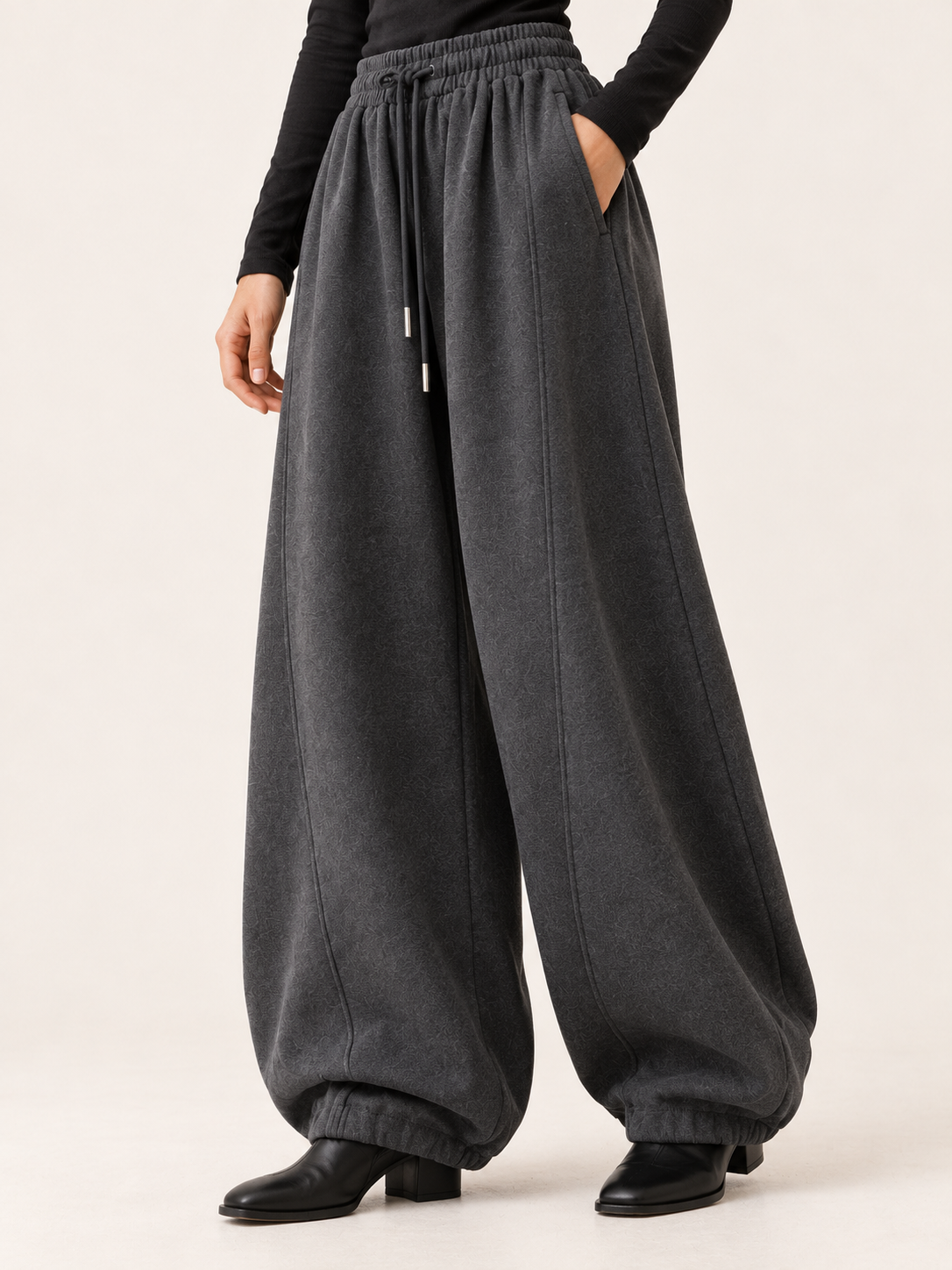 Emersyn | Women's High Waisted Drawstring Barrel Pants Fall