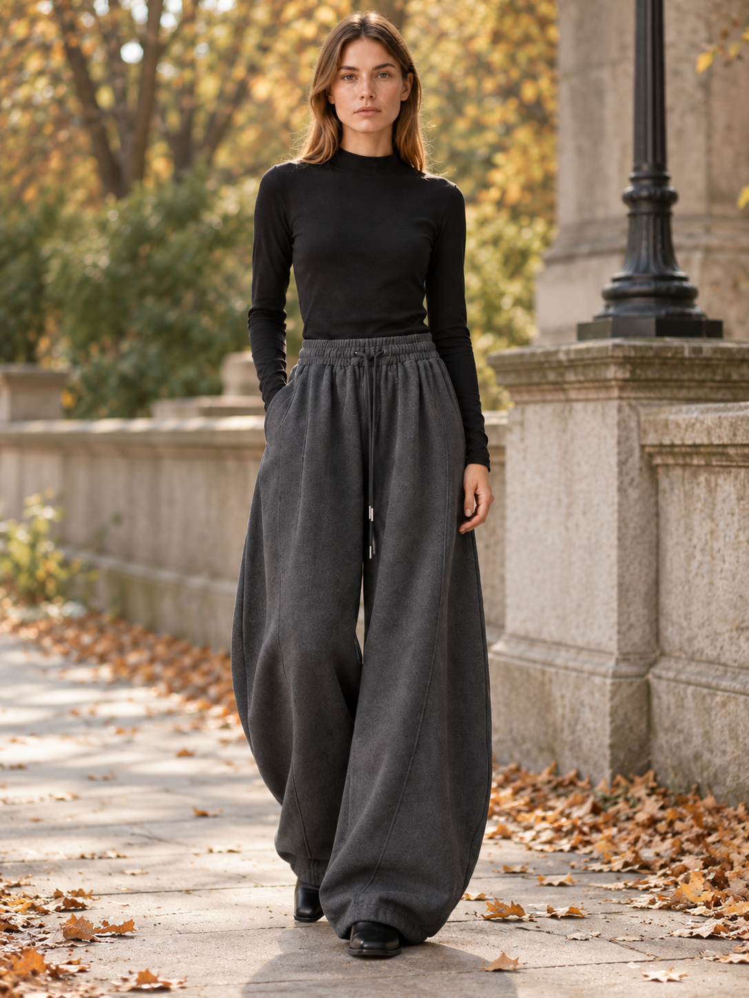 Emersyn | Women's High Waisted Drawstring Barrel Pants Fall