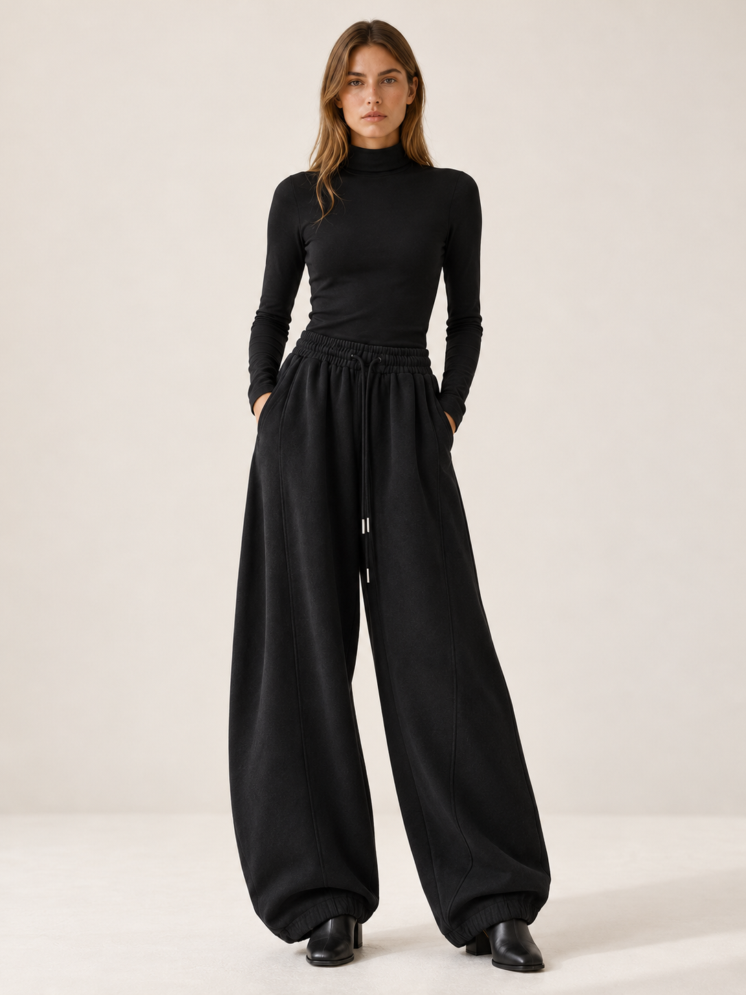Emersyn | Women's High Waisted Drawstring Barrel Pants Fall