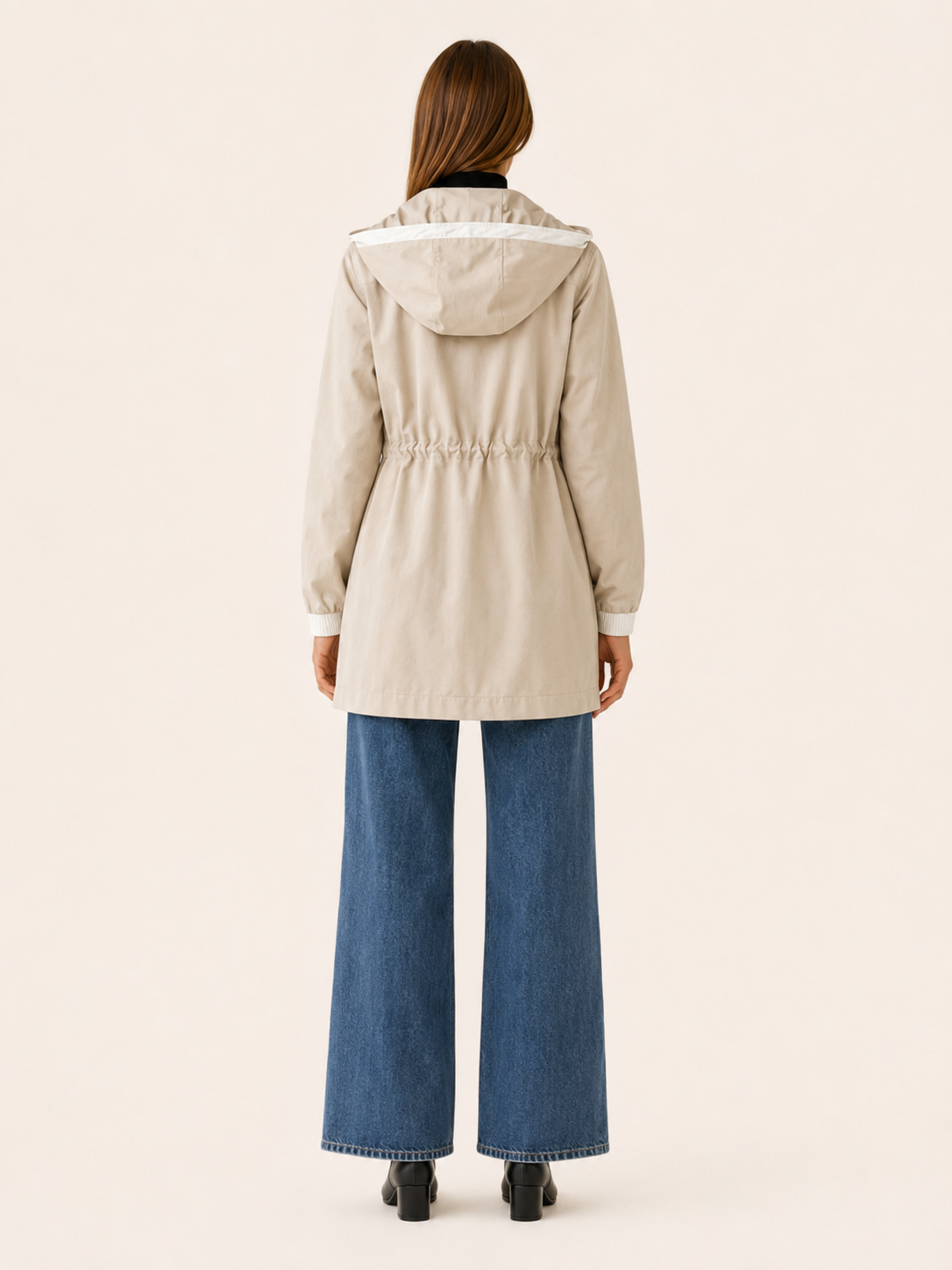 Estelle | Lightweight Jacket with Drawstring Waist and Hood