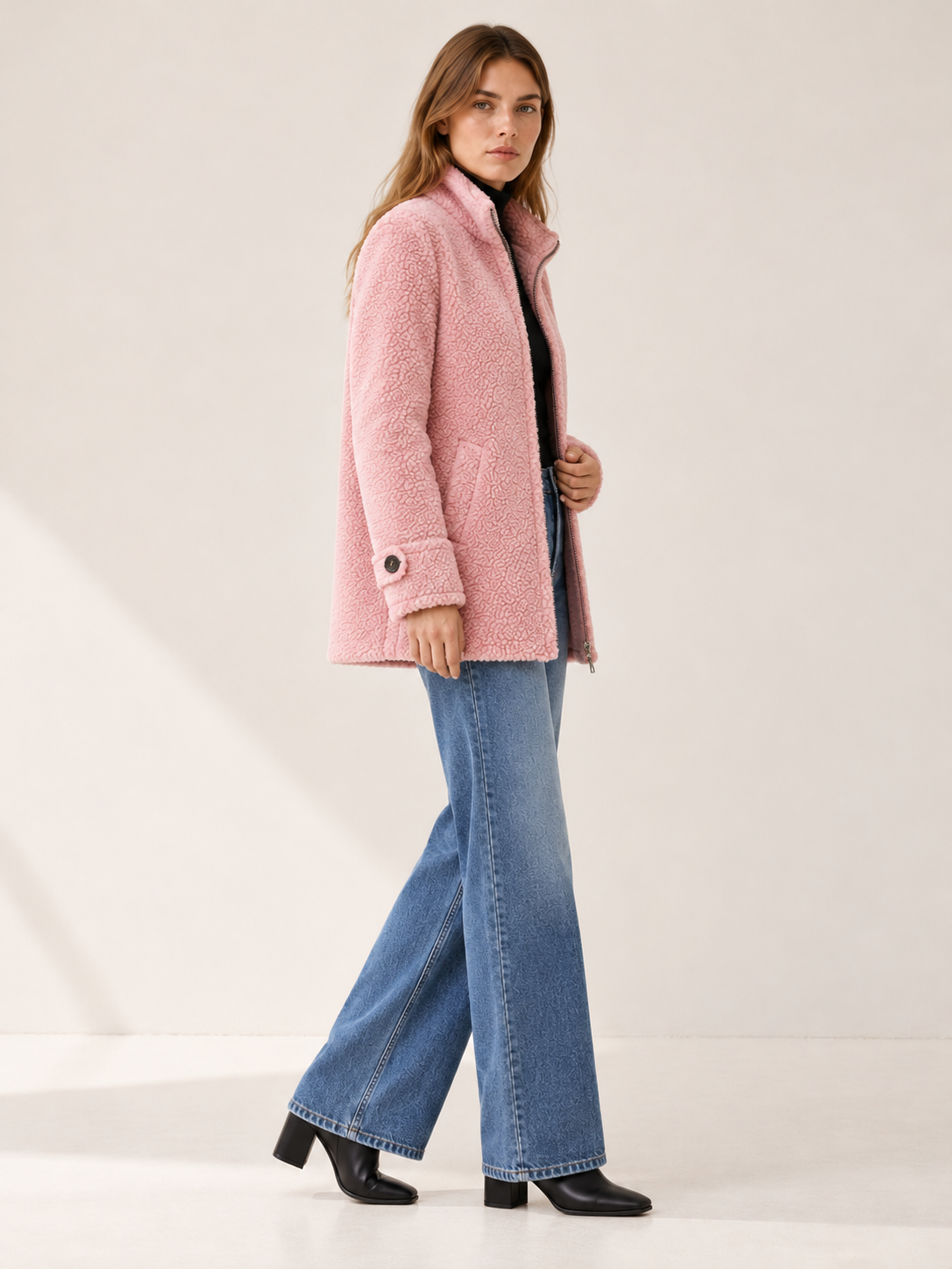 Eva | Women's Zip-Up Teddy Coat Winter