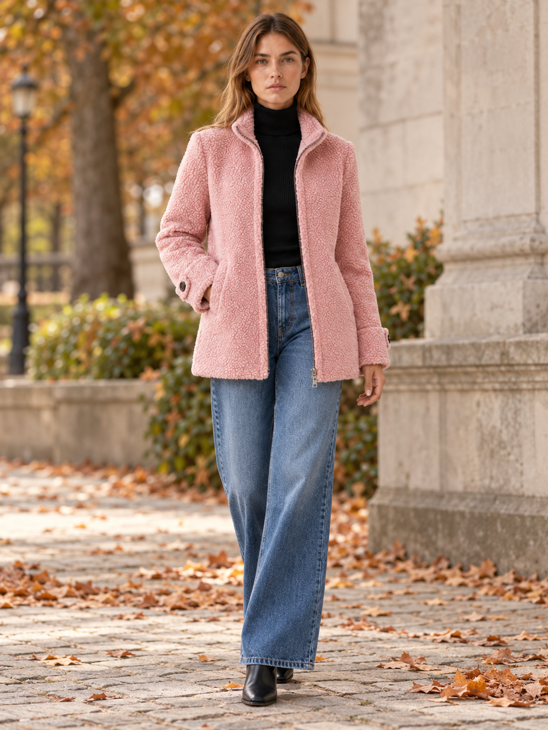 Eva | Women's Zip-Up Teddy Coat Winter