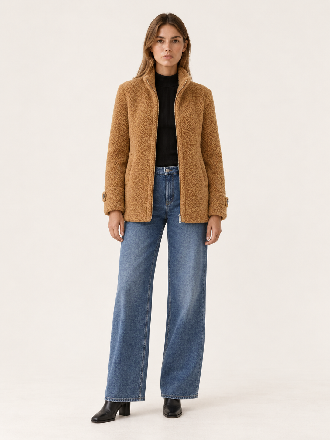 Eva | Women's Zip-Up Teddy Coat Winter