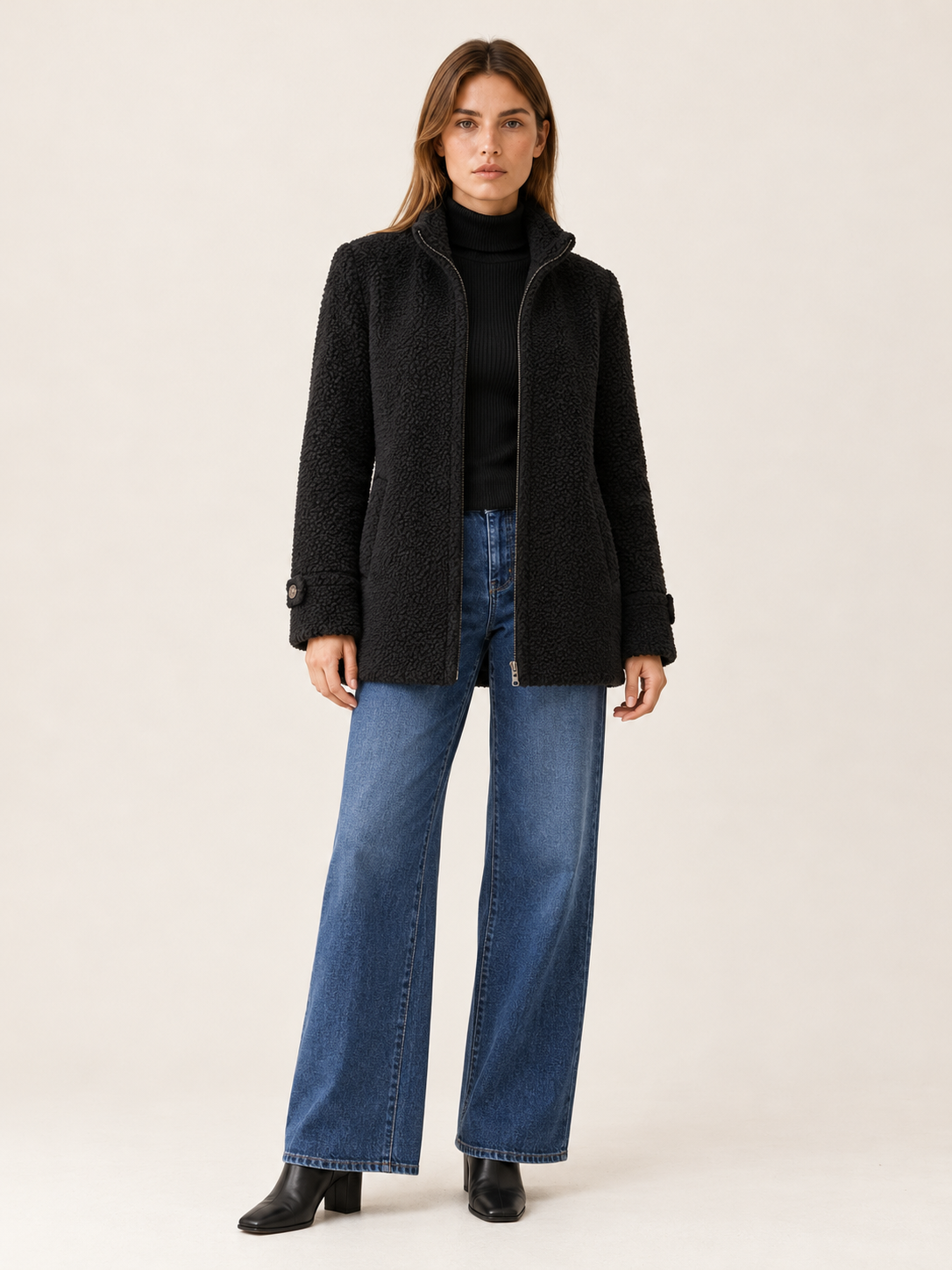 Eva | Women's Zip-Up Teddy Coat Winter