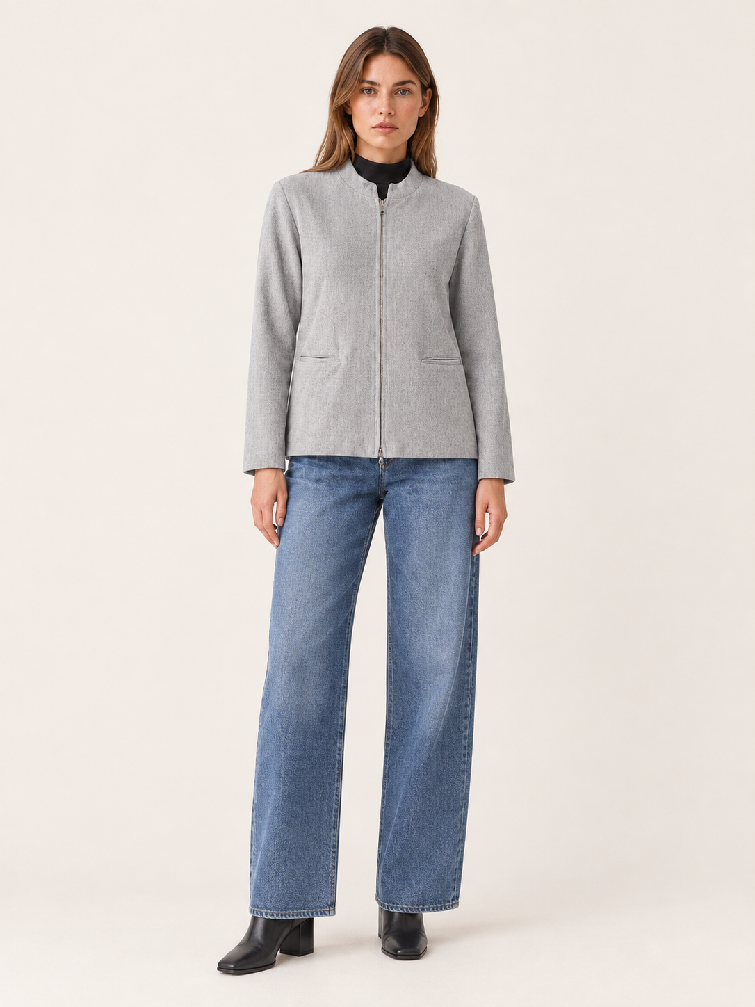 Evadelle | Women's Zip Through Knitted Cardigan