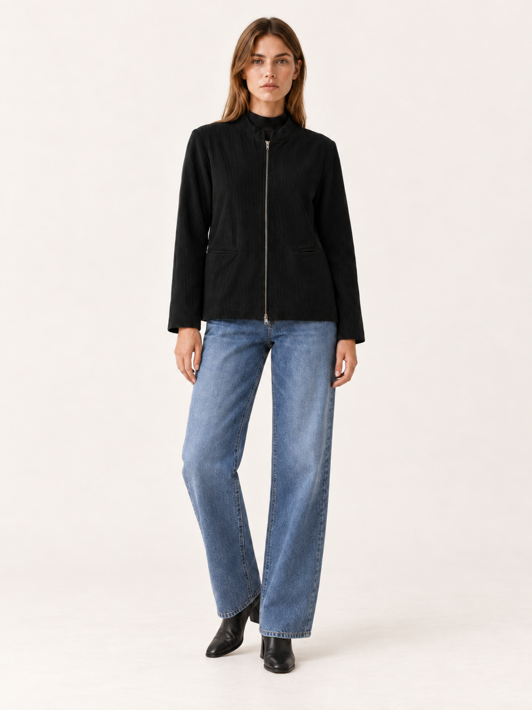Evadelle | Women's Zip Through Knitted Cardigan