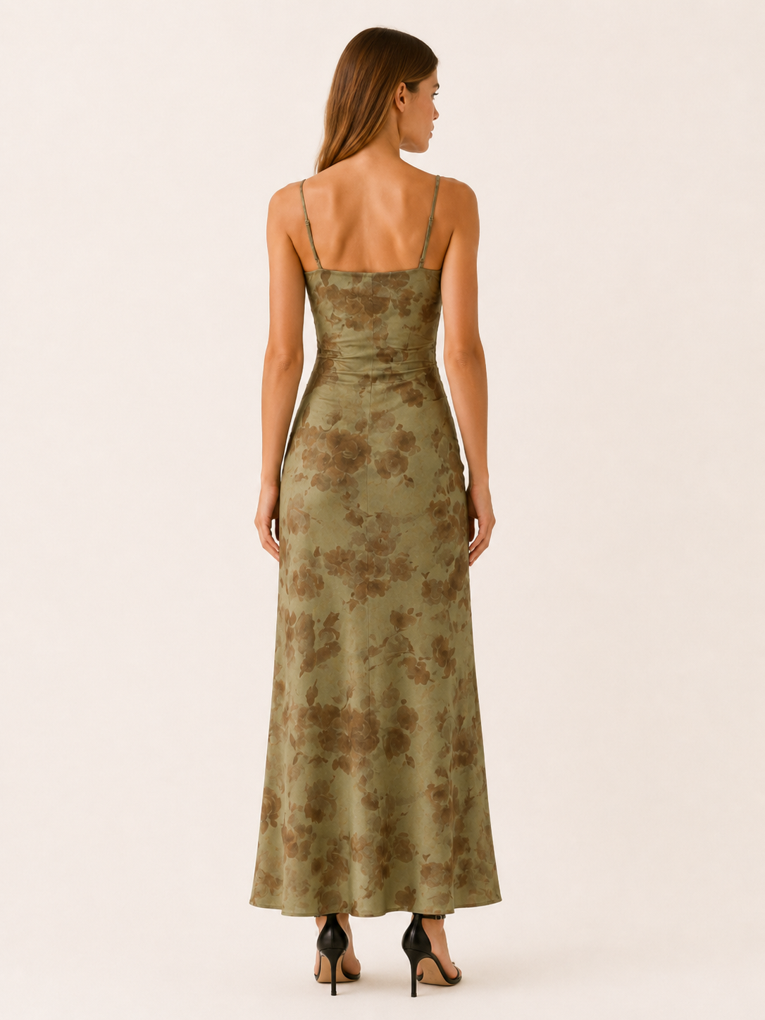 Evelina | Floral Maxi Dress with Ruched Bodice