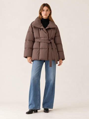 Evelynn | Women's Belted Wrap Puffer Jacket Winter