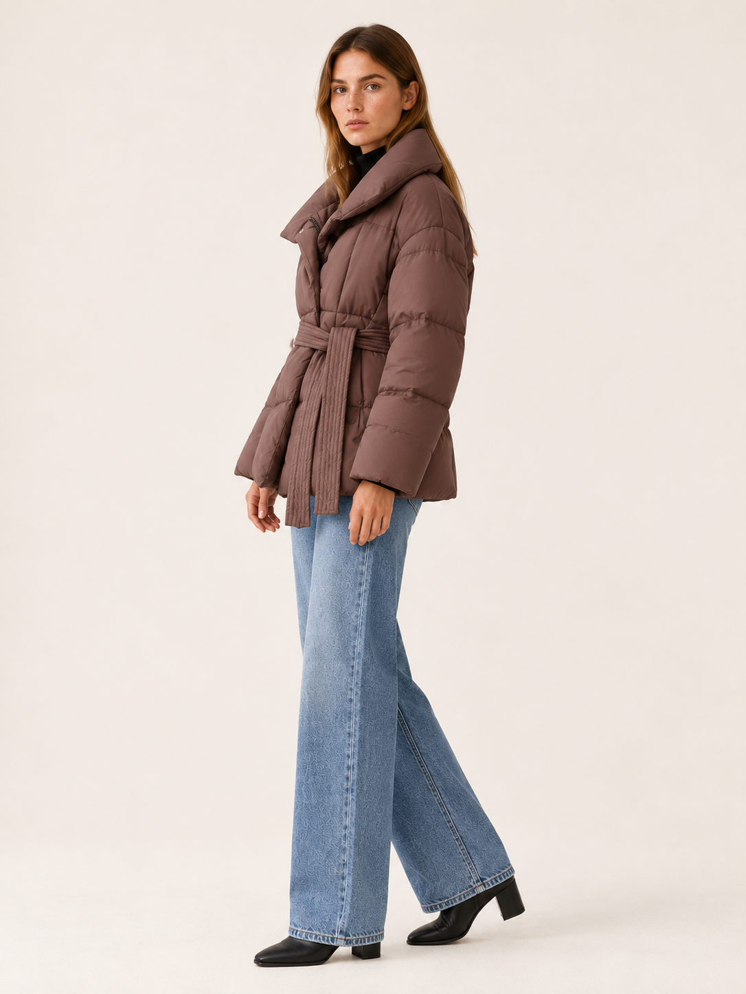 Evelynn | Women's Belted Wrap Puffer Jacket Winter