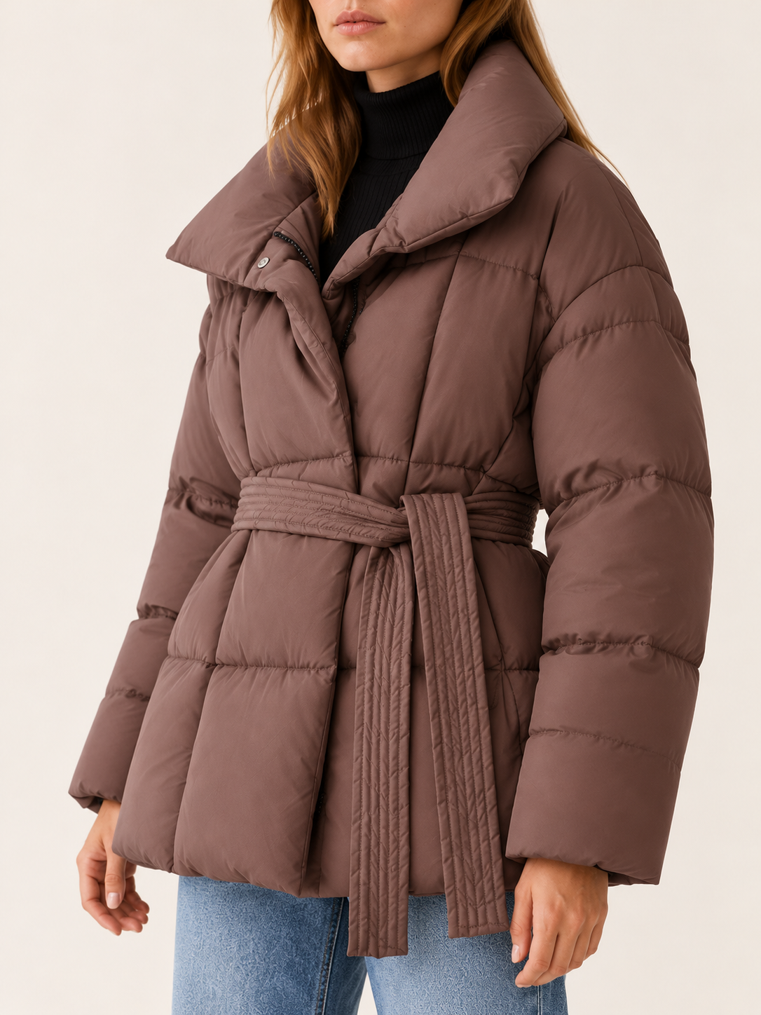 Evelynn | Women's Belted Wrap Puffer Jacket Winter