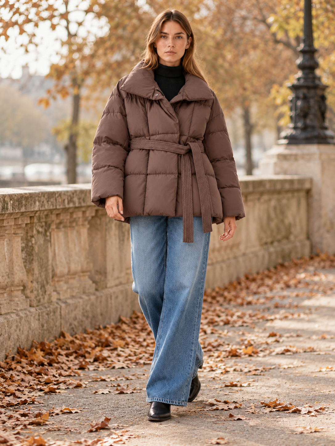 Evelynn | Women's Belted Wrap Puffer Jacket Winter