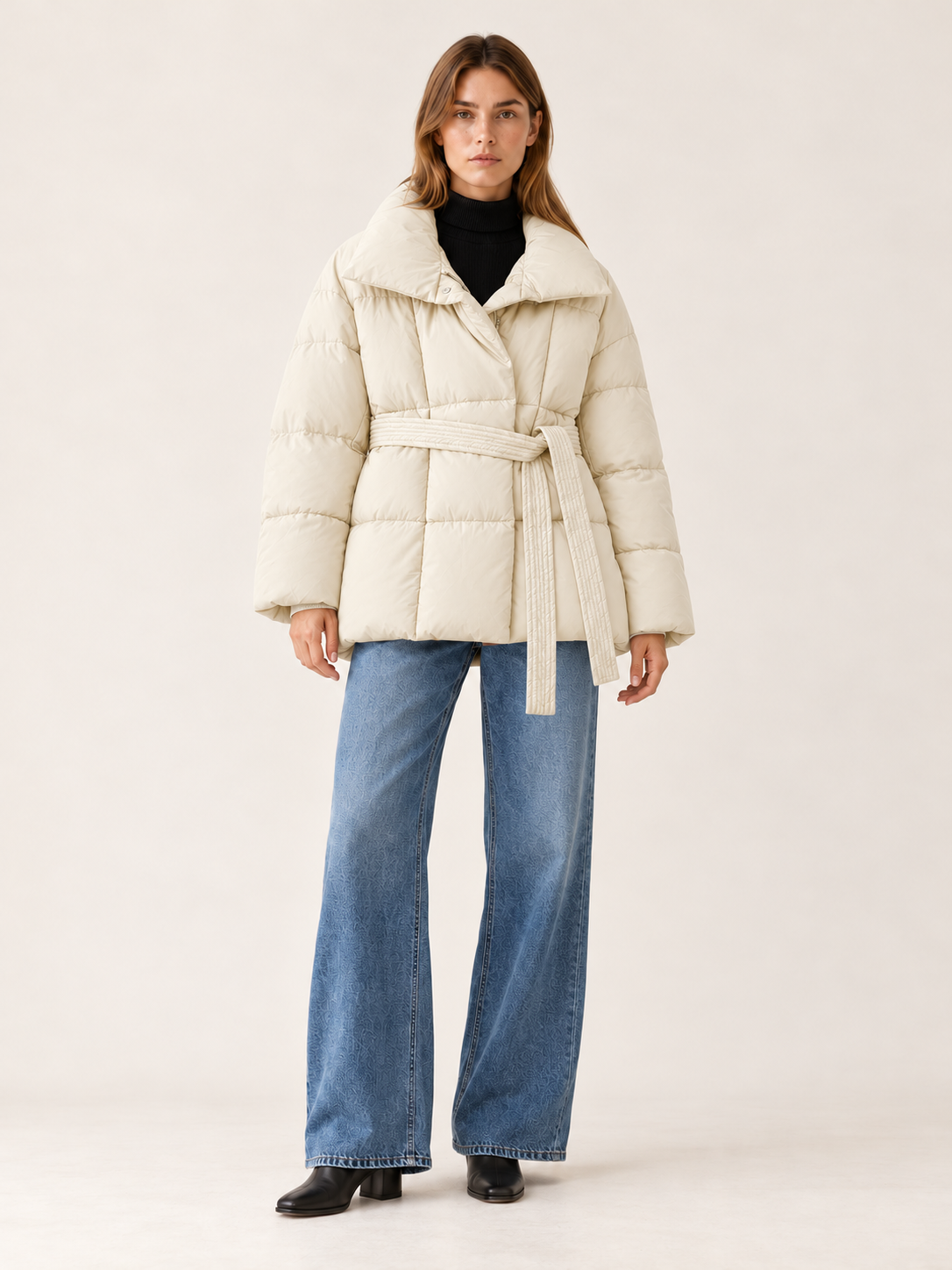 Evelynn | Women's Belted Wrap Puffer Jacket Winter