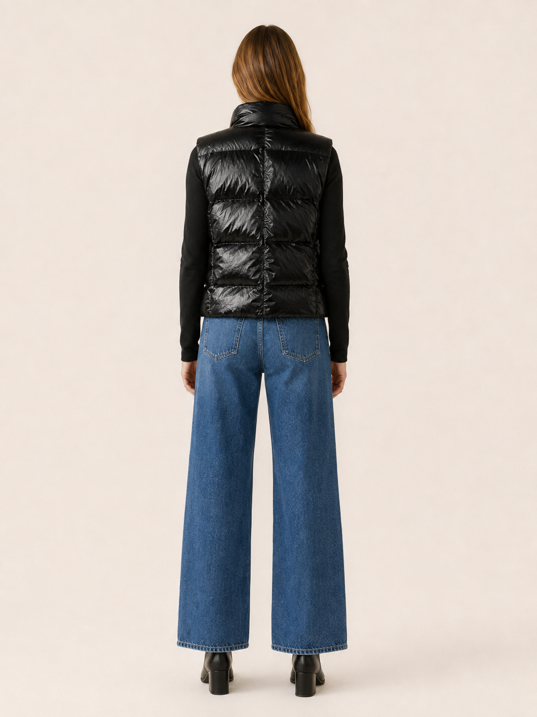 Fallon | Women's High Neck Puffer Vest with Zip Front
