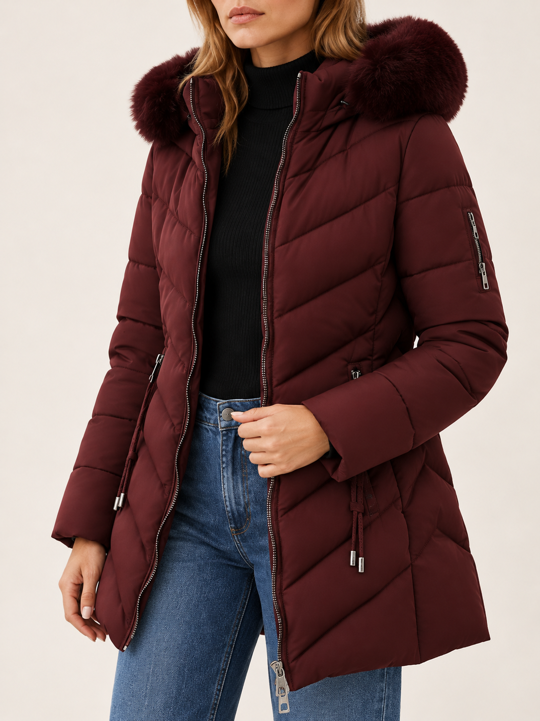 Fenella | Women's Hooded Quilted Puffer Coat Winter