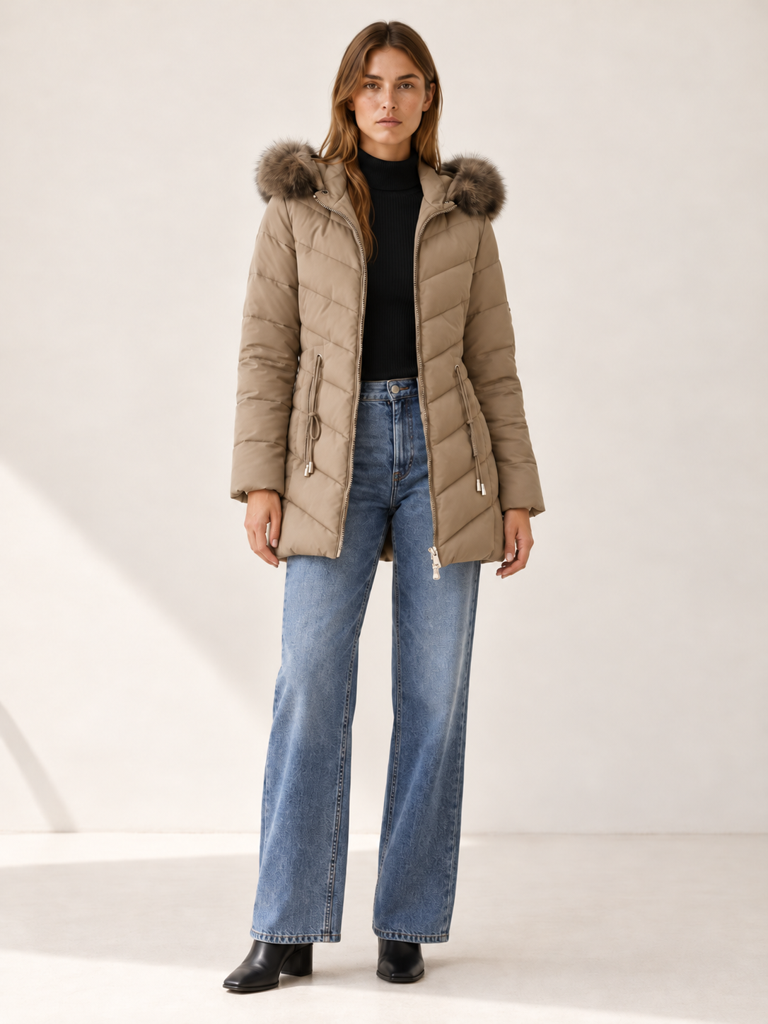 Fenella | Women's Hooded Quilted Puffer Coat Winter