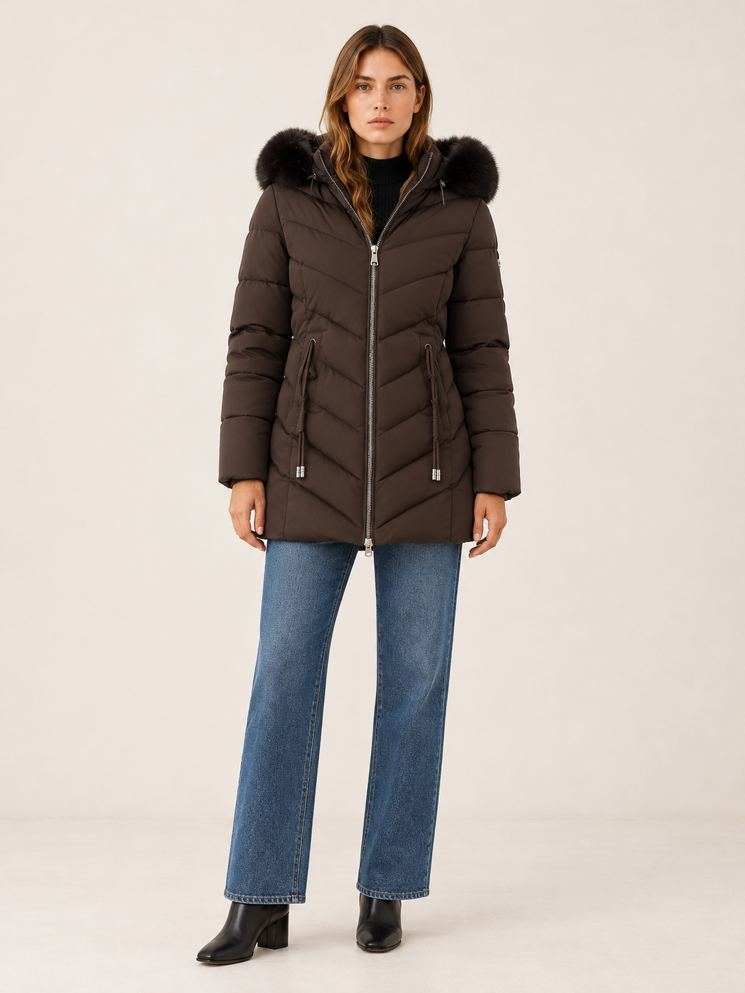 Fenella | Women's Hooded Quilted Puffer Coat Winter