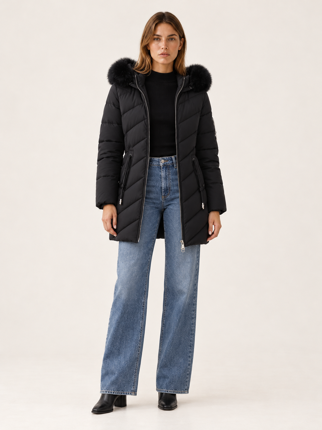 Fenella | Women's Hooded Quilted Puffer Coat Winter